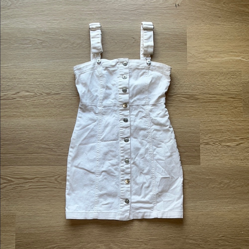 F21 OVERALL BUTTON UP DRESS